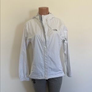 The North Face Women's White Packable Hooded Rain Jacket